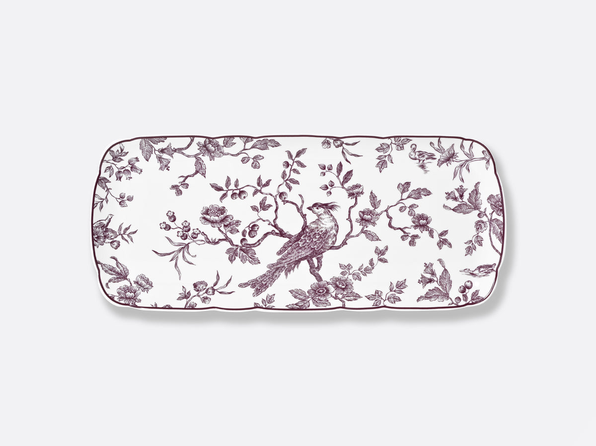 Bernardaud  ALBERTINE PRUNE Rectangular cake platter 15"