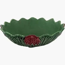 Vista Alegre Strawberries Round Bowl 23.5 inch Bordallo Pinheiro