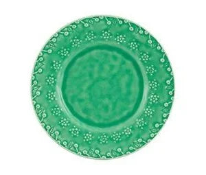 Vista Alegre Flora Green Dessert Plate Bordallo Pinheiro