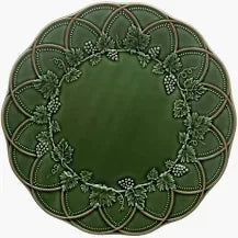 Vista Alegre Hunting Green/Brown Dinner Plate 11 in Bordallo Pinheiro