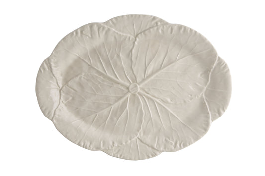 Vista Alegre White Cabbage Large Oval Platter Bordallo Pinheiro
