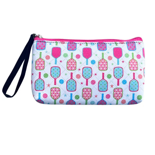 Born To Rally Pickleball Wristlet Pouch Purse