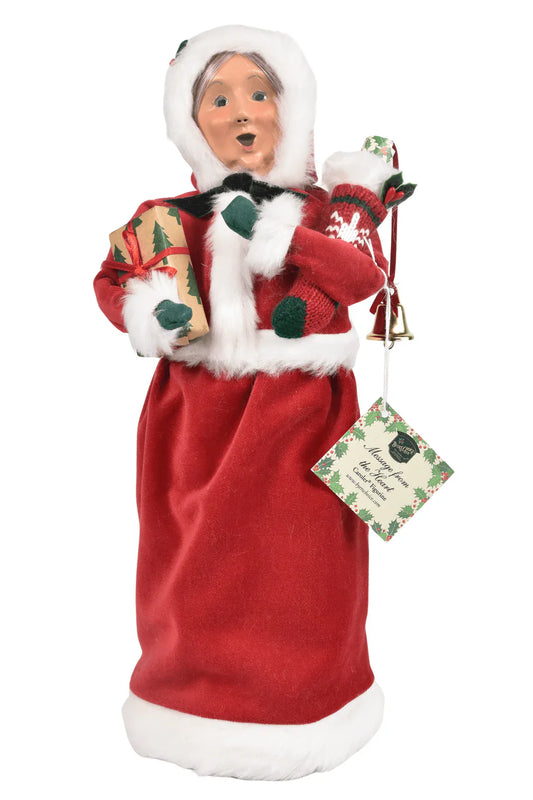 Byers Choice Red Velvet Message Mrs Claus 2025