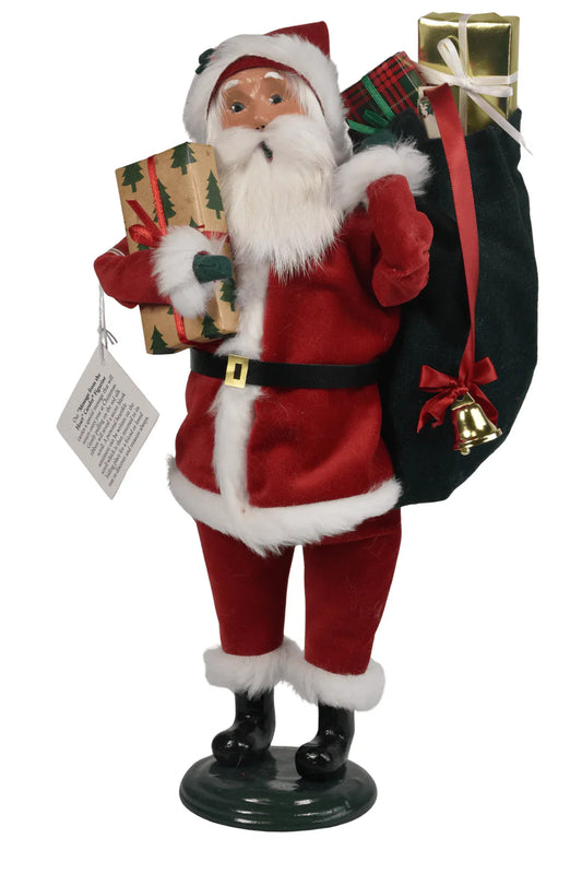 Byers Choice Red Velvet Message Santa 2025