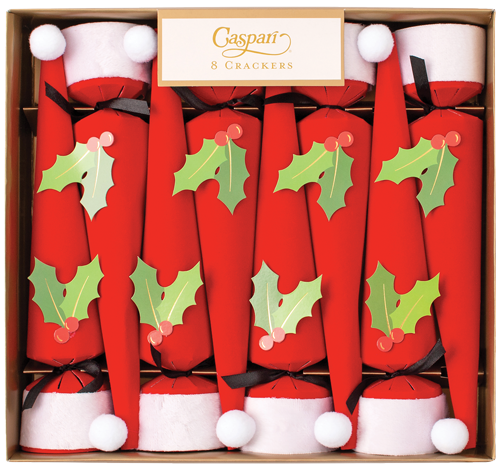 Caspari Crackers: Santa Hat - 8 Per Box
