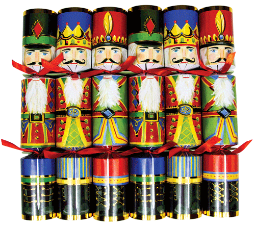 Caspari Crackers: Nutcrackers - 6 Per Box