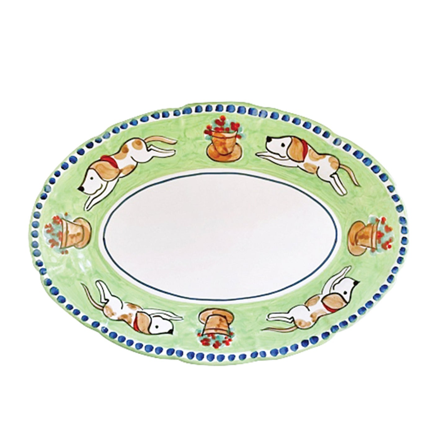 Vietri Campagna Cane (Dog) Oval Platter
