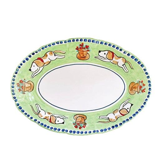 Vietri Campagna Cane (Dog) Oval Platter