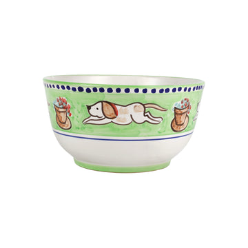 Vietri Campagna Cane (Dog) Deep Serving Bowl