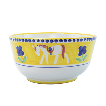 Vietri Campagna Cavallo (Horse) Deep Serving Bowl