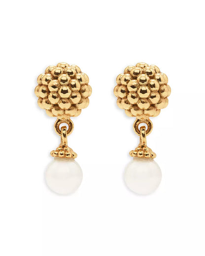 Capucine de Wulf Pearl Berry Drop Stud Earrings