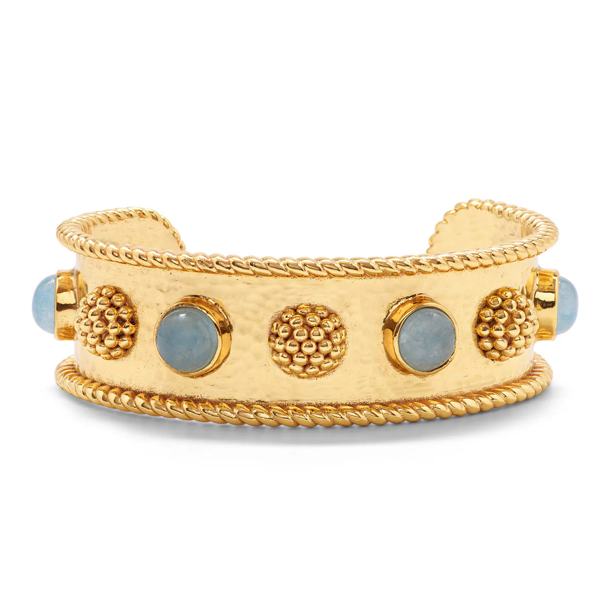 Capucine De Wulf Berry Gem Cuff Bracelet - Ocean Blue Jade