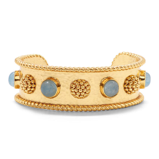 Capucine De Wulf Berry Gem Cuff Bracelet - Ocean Blue Jade