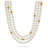 Capucine De Wulf Berry & Bead Pearl Necklace Triple Strand 18 inch adjustable