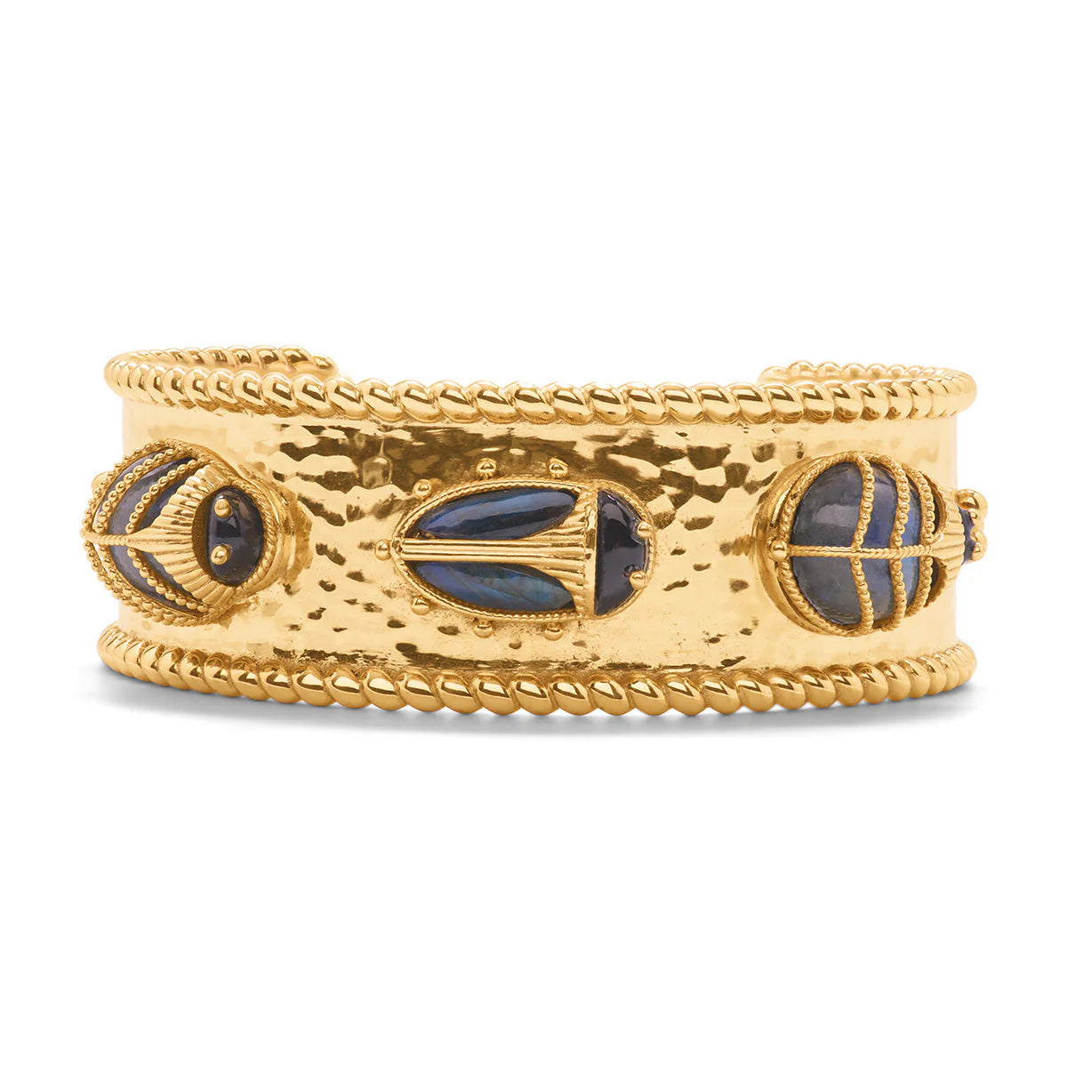 Capucine De Wulf Scarab Family Cuff - Blue Labradorite/Black Agate