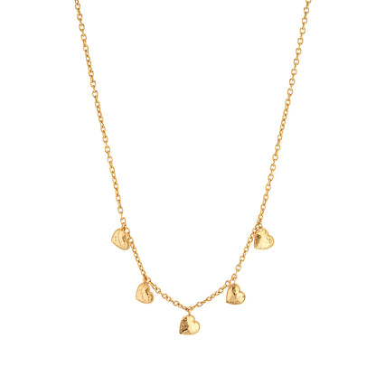 Capucine De Wulf Love Heart Multi-Station Necklace, 16"+2" - Gold