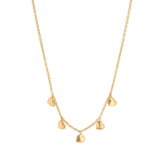 Capucine De Wulf Love Heart Multi-Station Necklace, 16"+2" - Gold