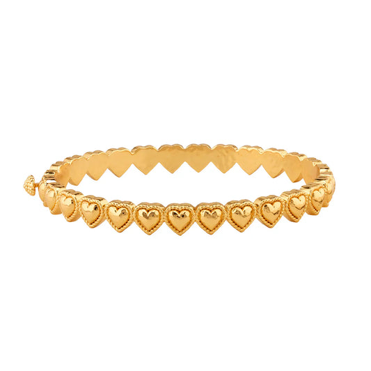 Capucine De Wulf Bangle Love Petite Hinged Bangle - Gold