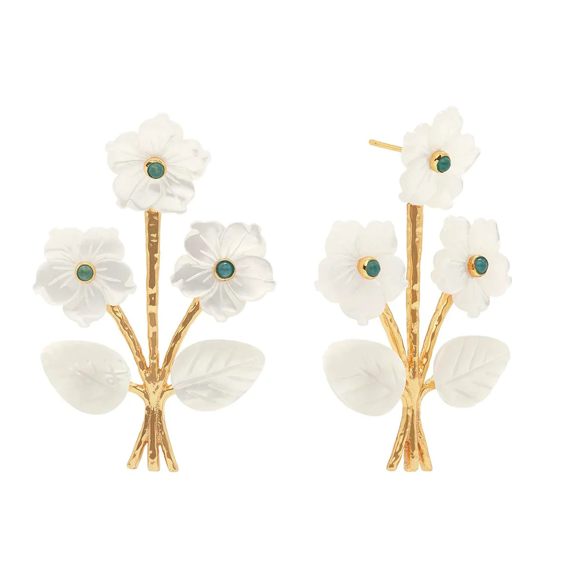 Capucine De Wulf Mermaid Bouquet Earrings Mother of Pearl
