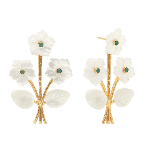 Capucine De Wulf Mermaid Bouquet Earrings Mother of Pearl