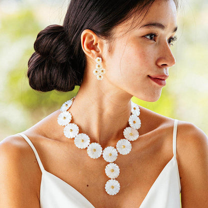 Capucine De Wulf Mermaid Garden Floral Petite Post Drop Earring