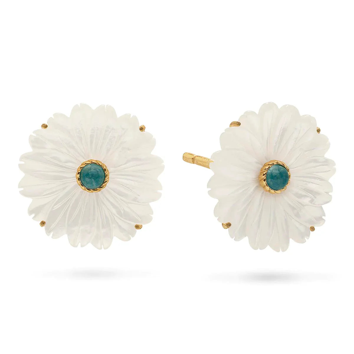 Capucine De Wulf Mermaid Flower Stud Earrings