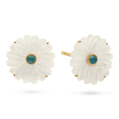 Capucine De Wulf Mermaid Flower Stud Earrings