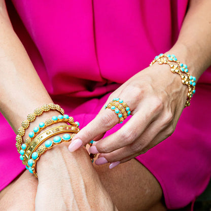 Capucine De Wulf Berry Gem Ring - Turquoise Size 8