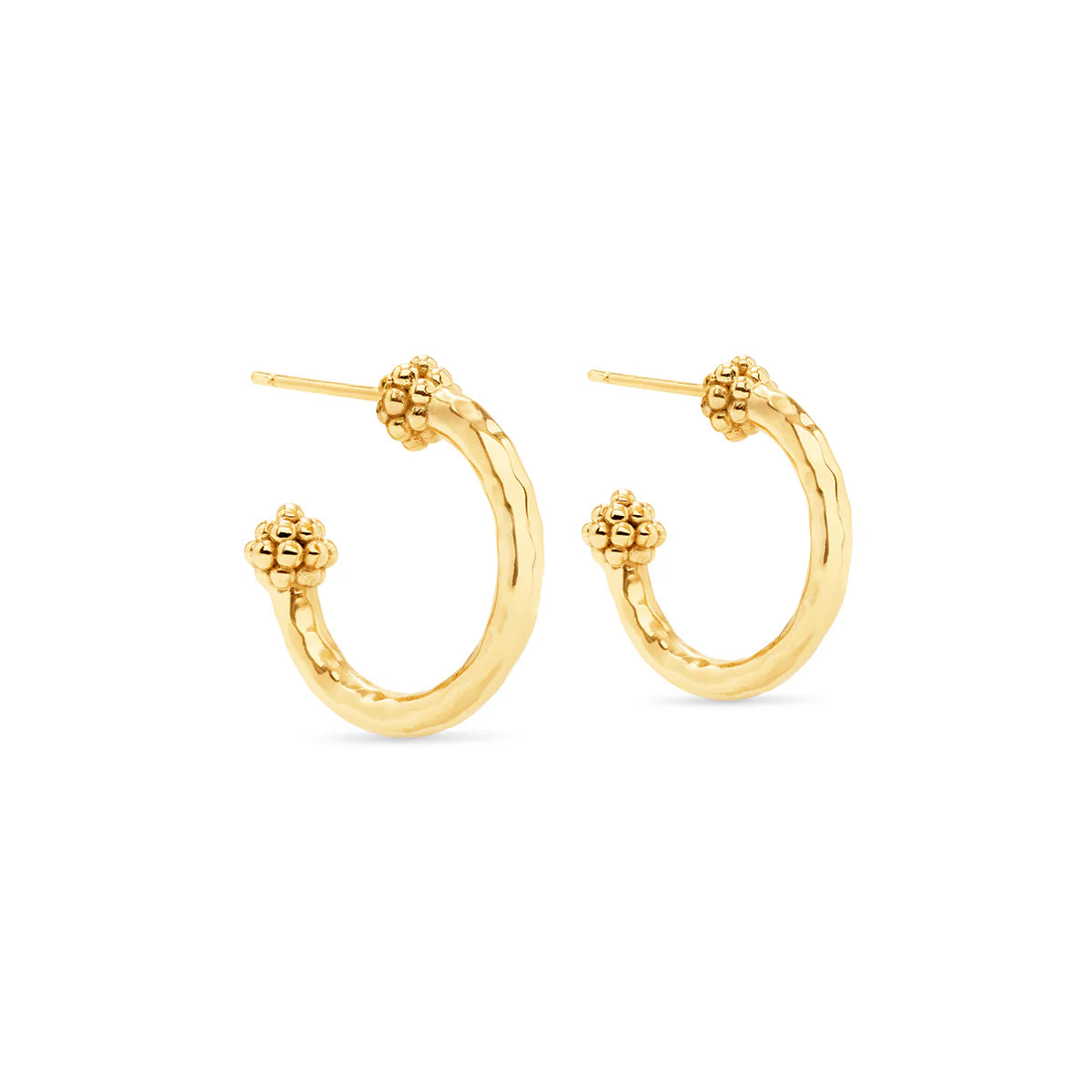 Capucine De Wulf Berry Small Hoop Earring Hammered Gold