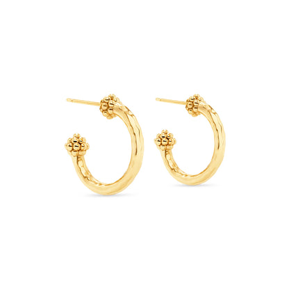 Capucine De Wulf Berry Small Hoop Earring Hammered Gold