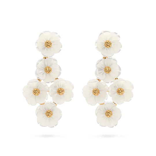 Capucine De Wulf Mermaid Garden Floral Petite Post Drop Earring