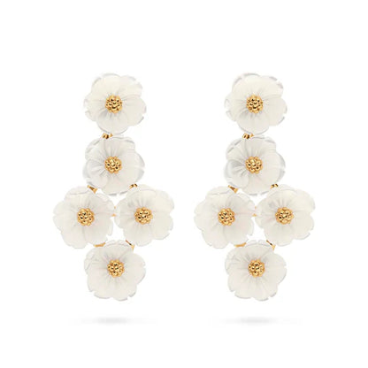 Capucine De Wulf Mermaid Garden Floral Petite Post Drop Earring