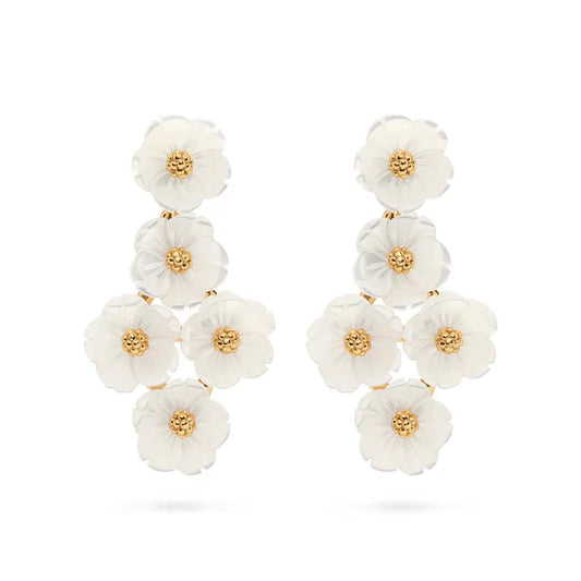 Capucine De Wulf Mermaid Garden Floral Petite Post Drop Earring