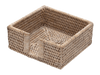 Caspari Rattan White Natural Cocktail Napkin Holder