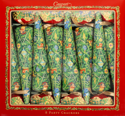 Caspari Christmas Tree Celebration Crackers - includes 8 Celebration Crackers