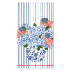 Caspari  Flags and Hydrangeas Paper Guest Towel Napkins - 15 Per Package