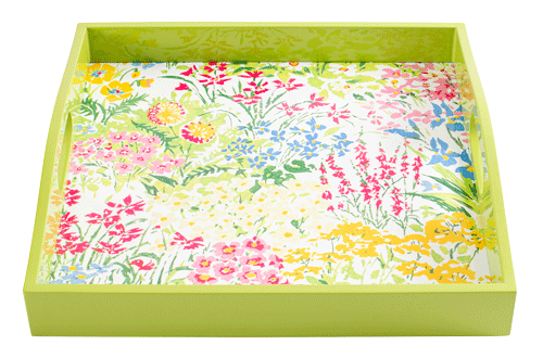 Caspari Tray Meadow Flowers Square Tray