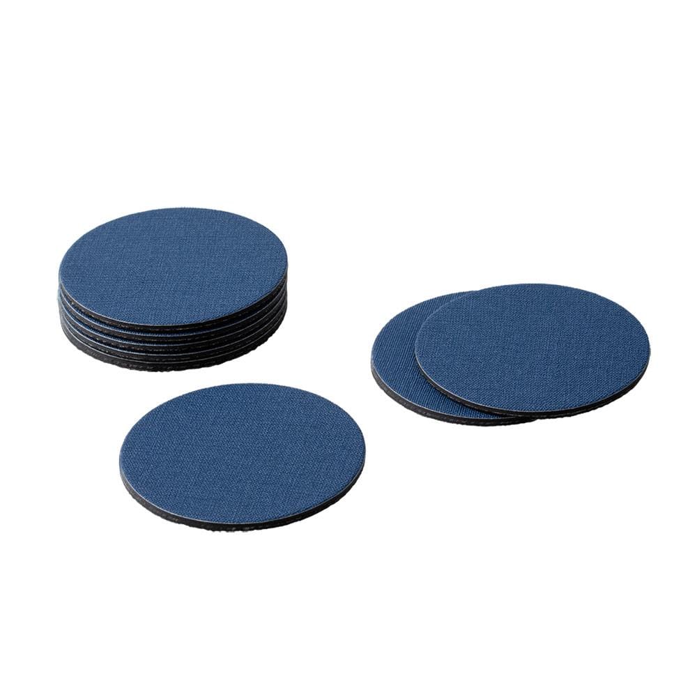 Caspari Navy Coaster Round 8-In Felt/Canvas