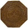 Caspari Rattan Octagonal Placemat-Natural