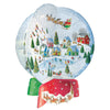 Caspari Snow Globe Advent Calendar Winter Village