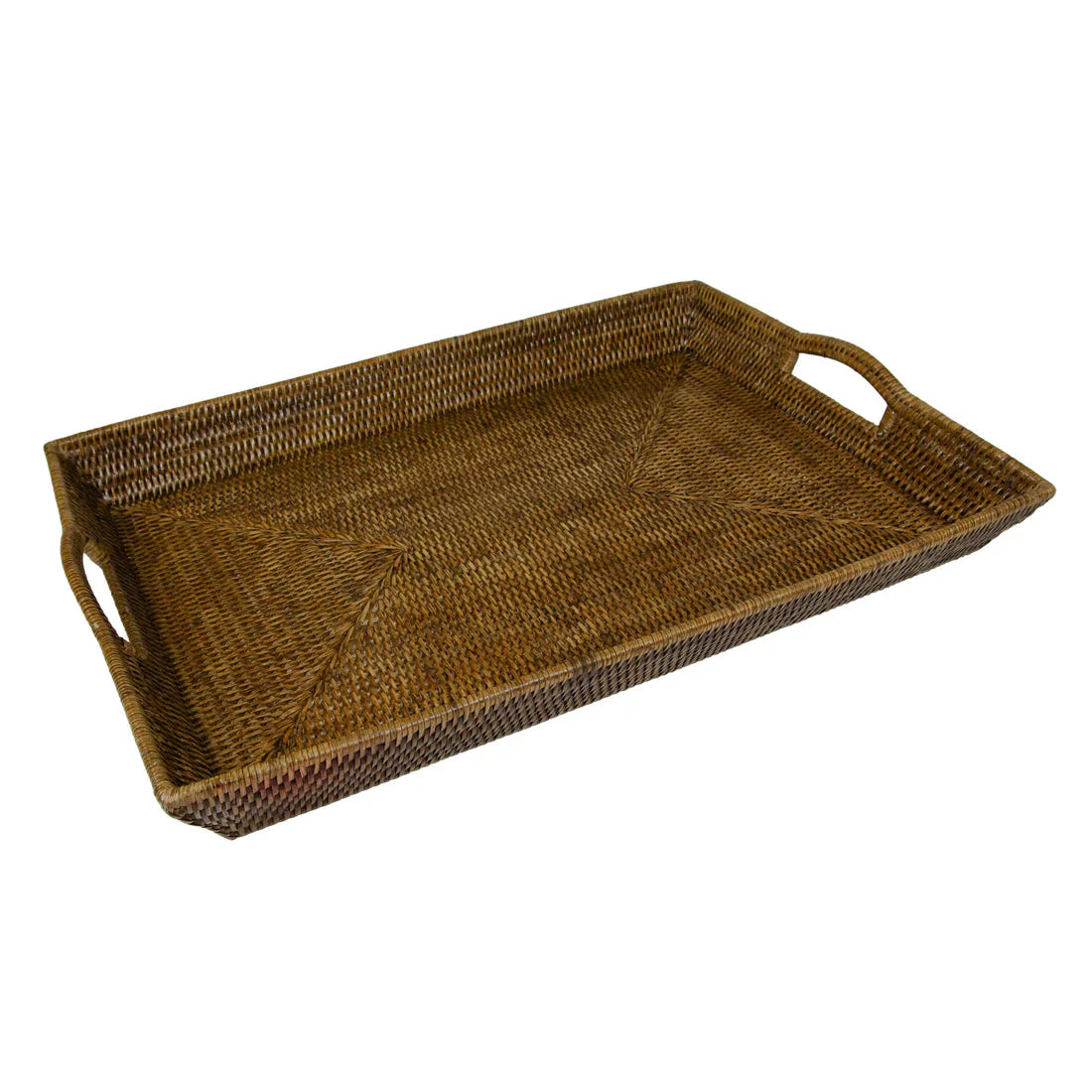 Caspari Rattan Rect. Tray 25.5" L x 17.75" W x 5" H