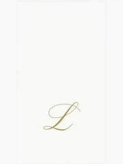 Caspari Initial M Guest Towel Gold Box of 24