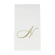 Caspari Initial N Guest Towel Gold Box 24