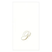 Caspari Initial P Guest Towel Gold Box of 24