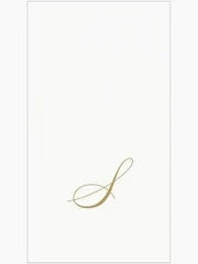 Caspari Initial S Guest Towel Gold Box of 24