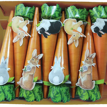 Caspari Crackers: Bunnies and Carrots - 8 Per Box