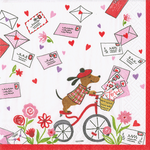 Caspari Love Notes Napkin Luncheon