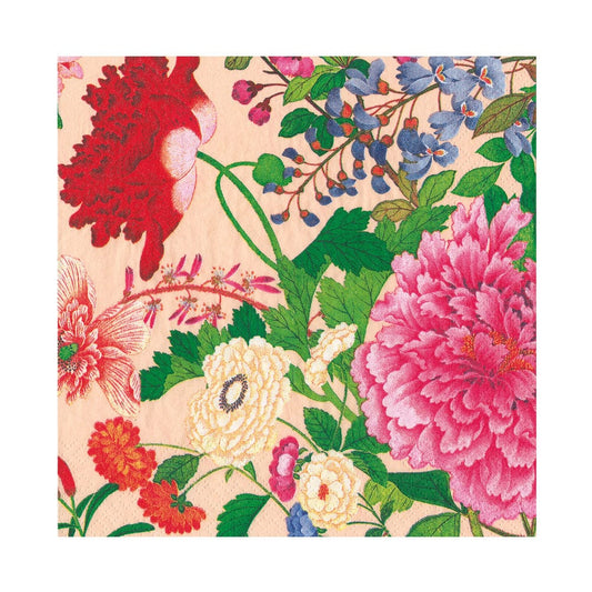 Caspari A Profusion Of Flowers 2 Shell Pink Luncheon Napkin