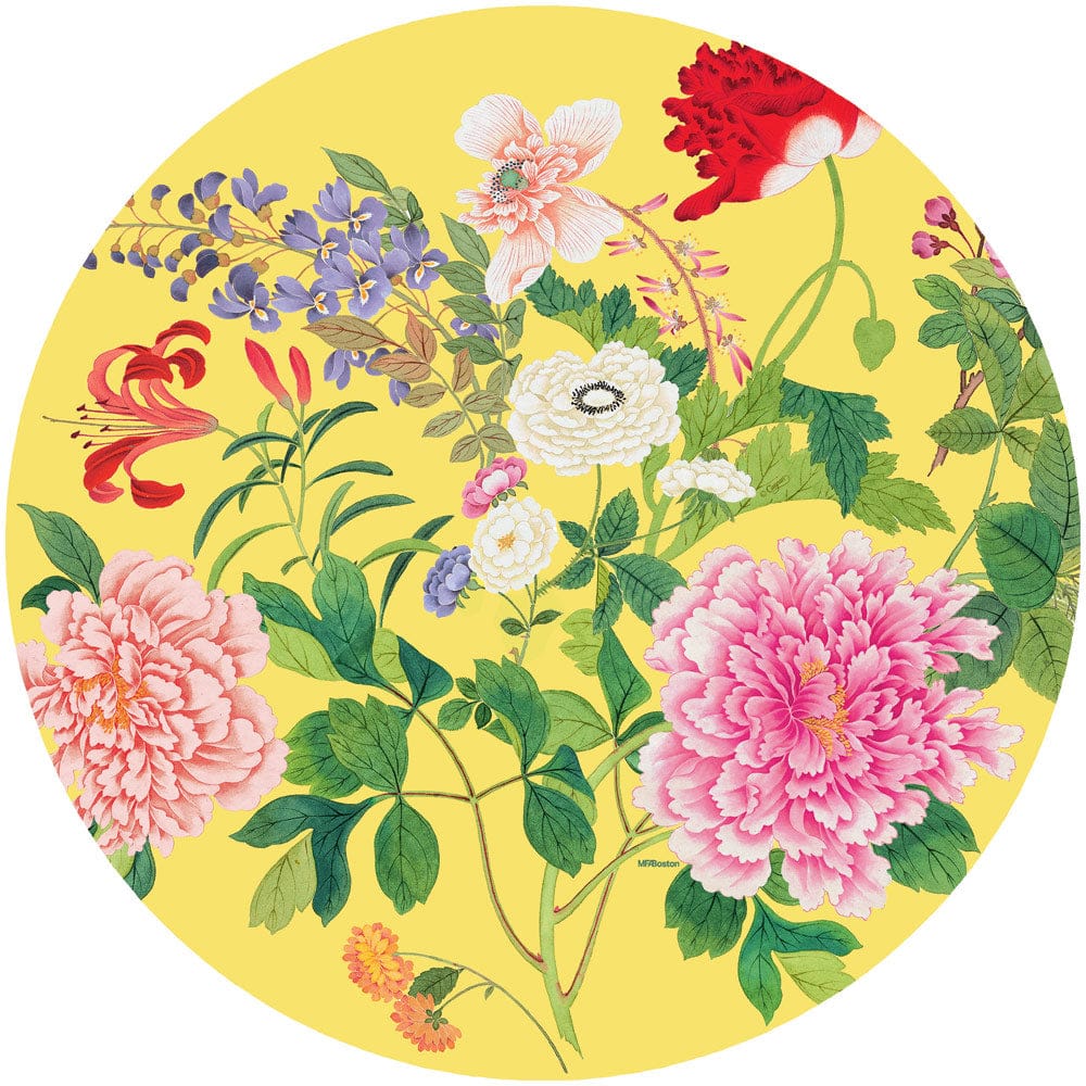 Caspari A Profusion Of Flowers Yellow Hardback Placemat