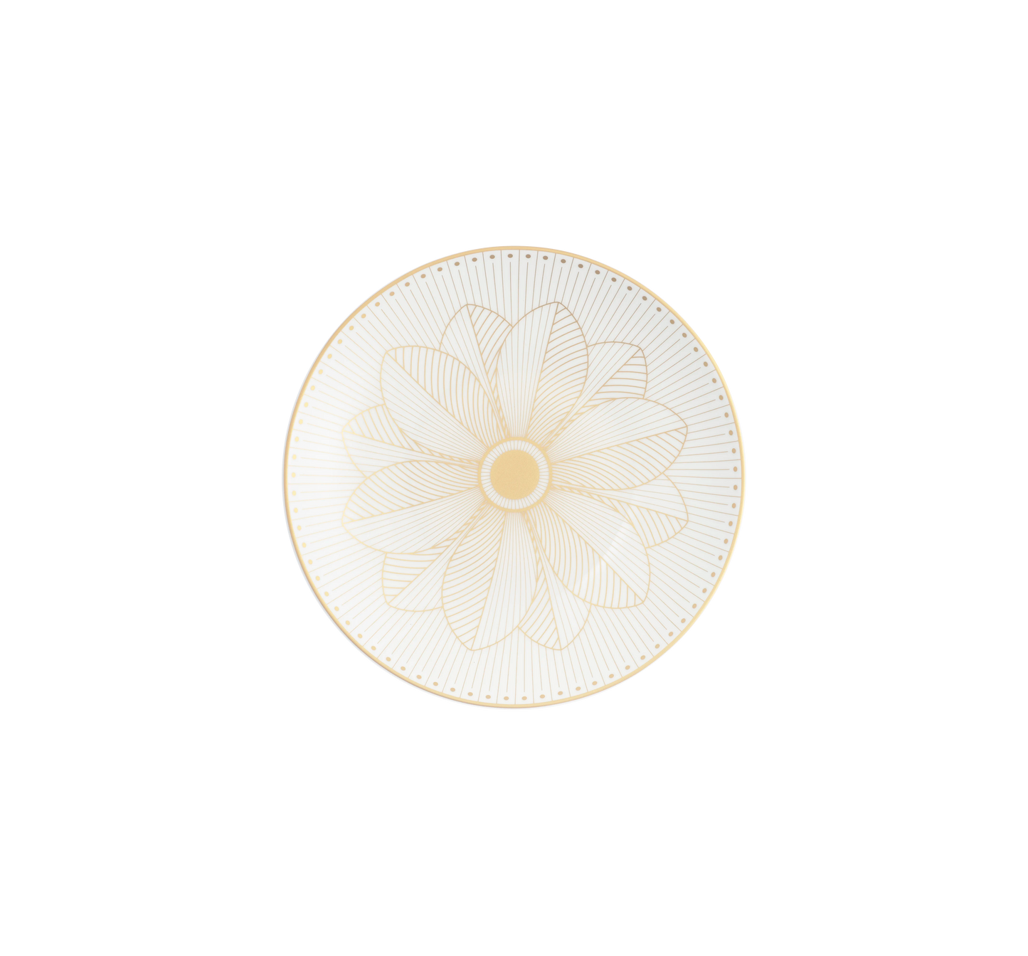 Christofle Malmaison Dinnerware: Impériale Bread and Butter Plate, Porcelain Gold-Finish